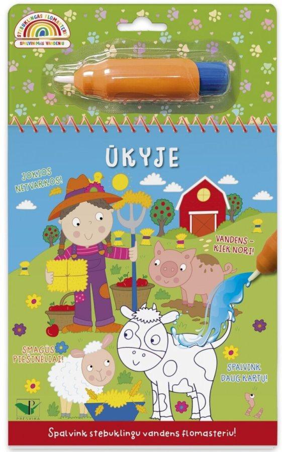 Ūkyje. Su vandens flomasteriu. 4–6 metų vaikams