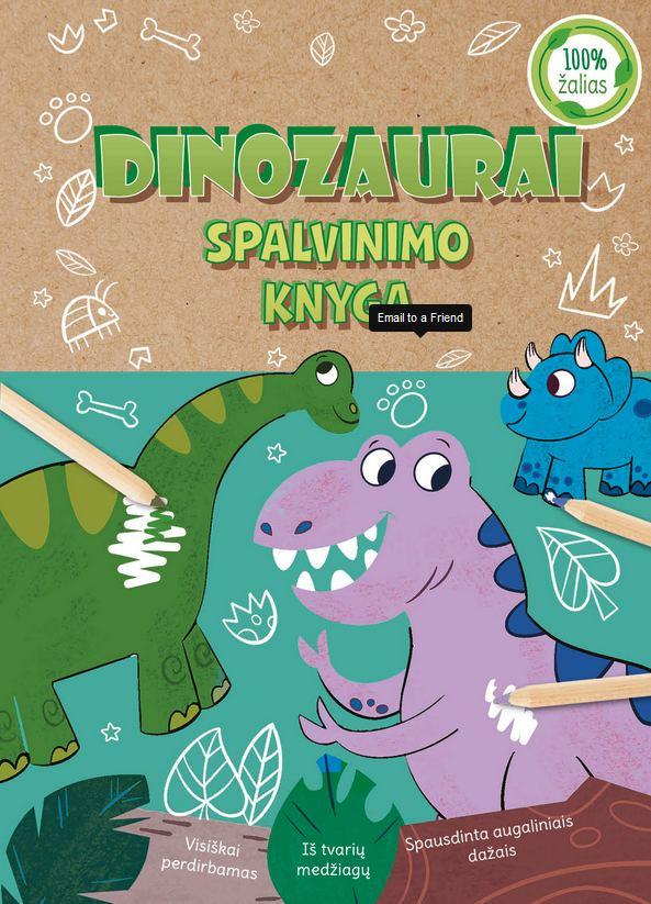 Dinozaurai. Spalvinimo knyga