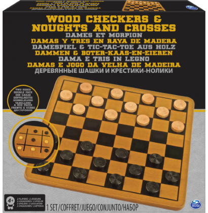 Stalo žaidimų rinkinys šaškės ir TTT CARDINAL GAMES