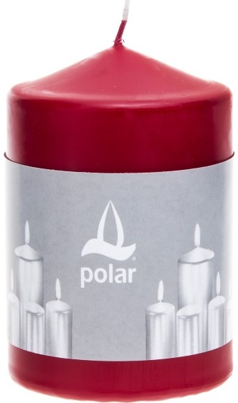 Žvakė POLAR, burgundžio sp., 70x100 mm