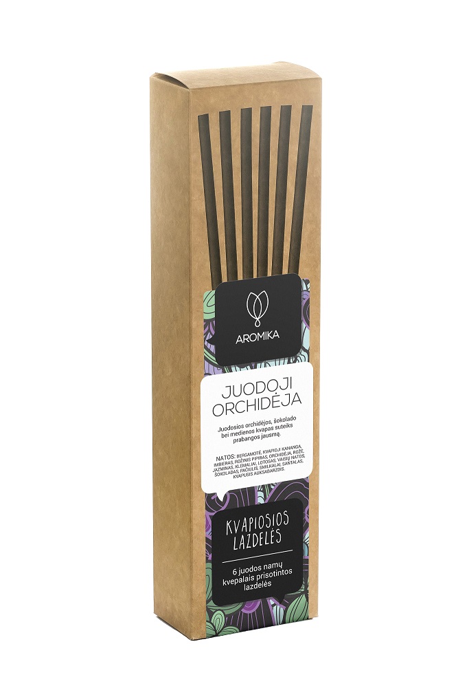 Kvapiosios lazdelės AROMIKA JUODOJI ORCHIDĖJA, 6 vnt.