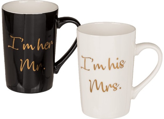 Puodelis I'M HIS/HER, 12 cm