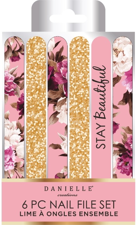 Nagų dildžių rinkinys VINTAGE FLORAL, 6 vnt.