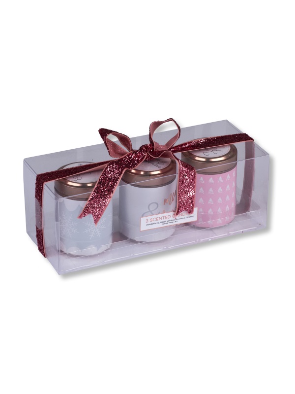 Žvakių rinkinys SOFT PINK, 3 vnt.