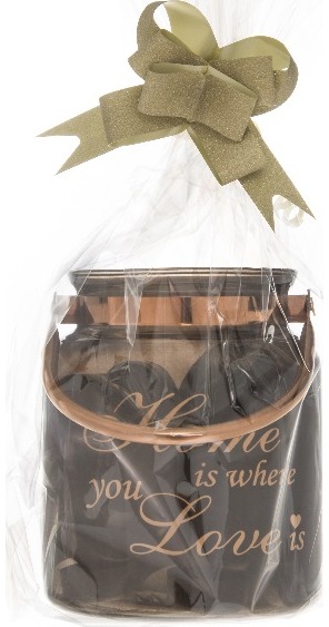 Dovanų rinkinys HOME (žibintas+arbatinės žvakutės) 30 vnt