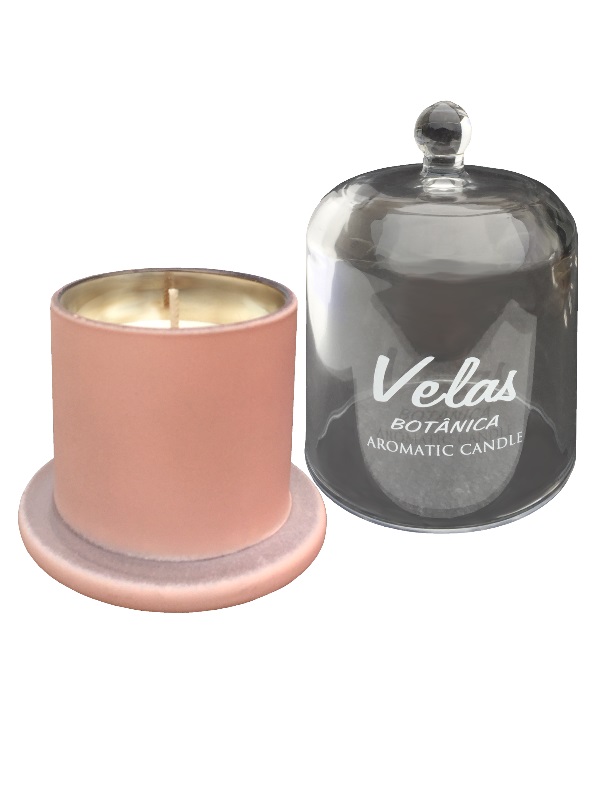 Žvakė su stikliniu gaubtu POWDER MATT WHITE TEA