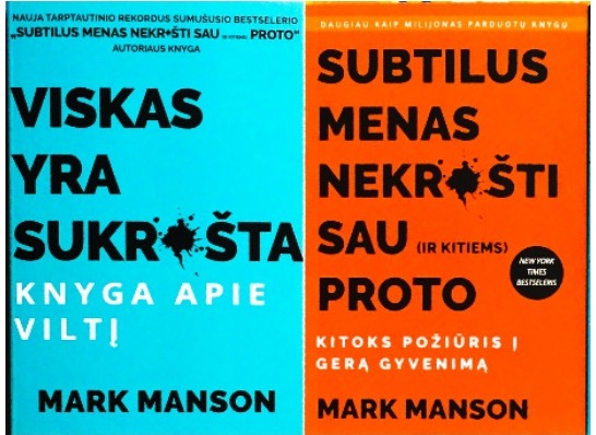 Subtilus menas nekrušti sau (ir kitiems) proto + Viskas yra sukrušta – M. Manson o knygų rinkinys