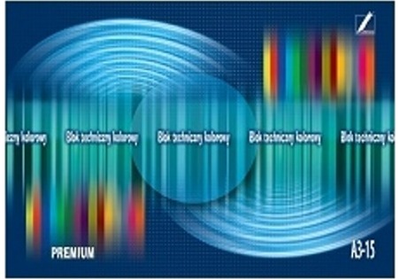 Dvipusis spalvotas kartonas KRESKA PREMIUM, A3, 15 spalvų