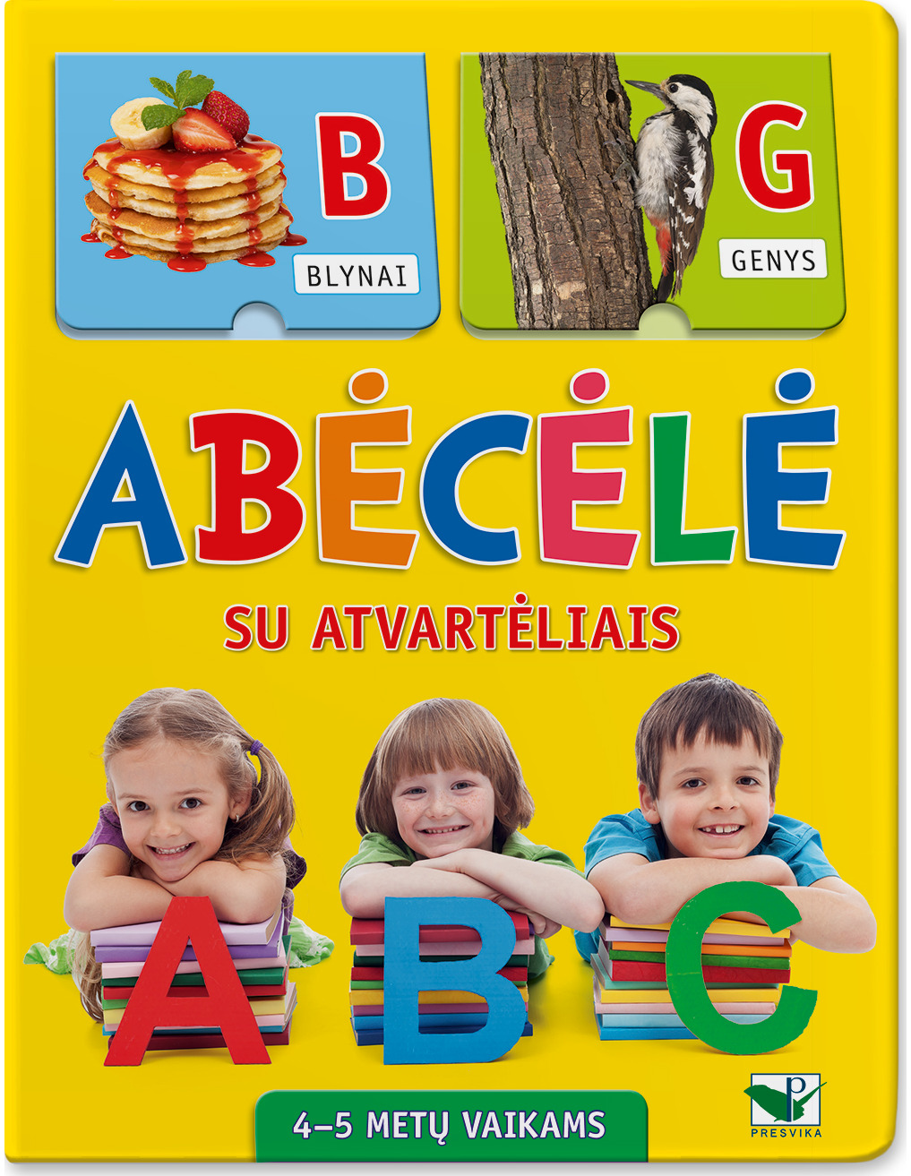 Abėcėlė su atvartėliais 4-5 metų vaikams