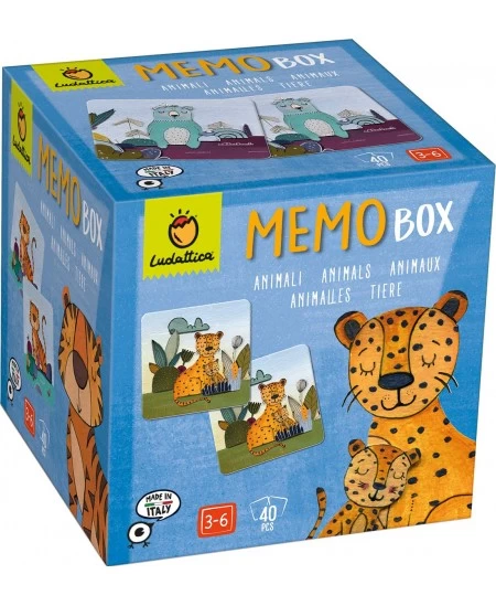 Atmintį lavinantis žaidimas LUDATTICA Memo Box Gyvūnai