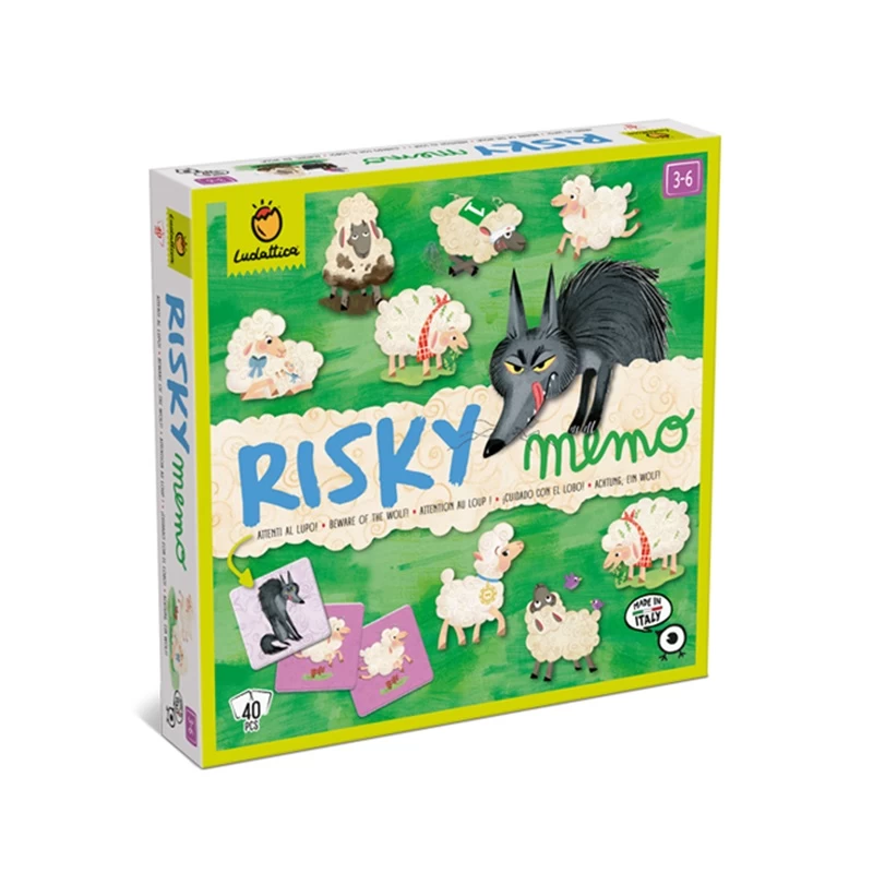 Atmintį lavinantis žaidimas LUDATTICA Risky Memo „Saugokis vilko!“