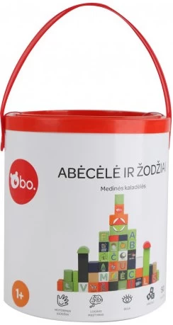 BO kaladėlės Abėcėlė medinės