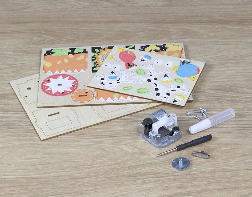 Dėlionė Colorino Creative 3D Music box set Birds