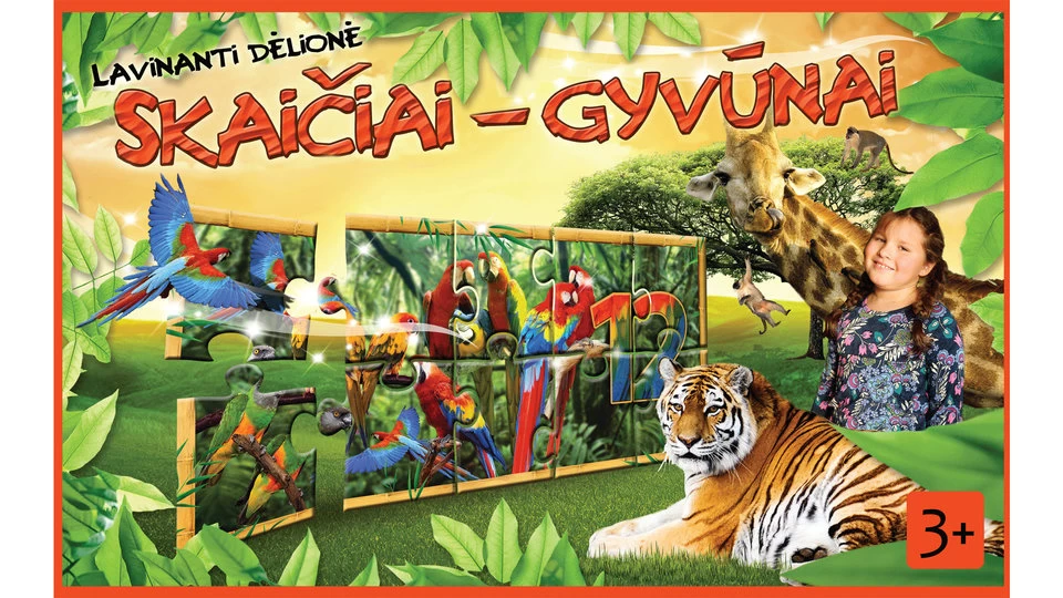 Dėlionė SKAIČIAI. Gyvūnai