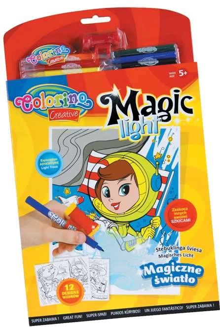 Kūrybą ugdanti knygelė COLORINO STEBUKLINGA ŠVIESA