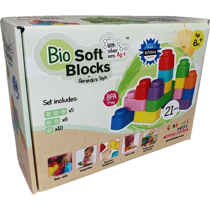 Minkštų blokelių rinkinys 21 detalės