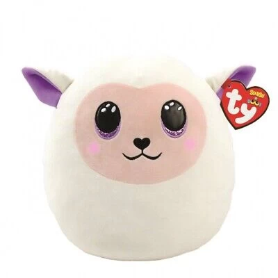 Pagalvėlė TY Squish a Boos  FLUFFY - white lamb squish 25cm