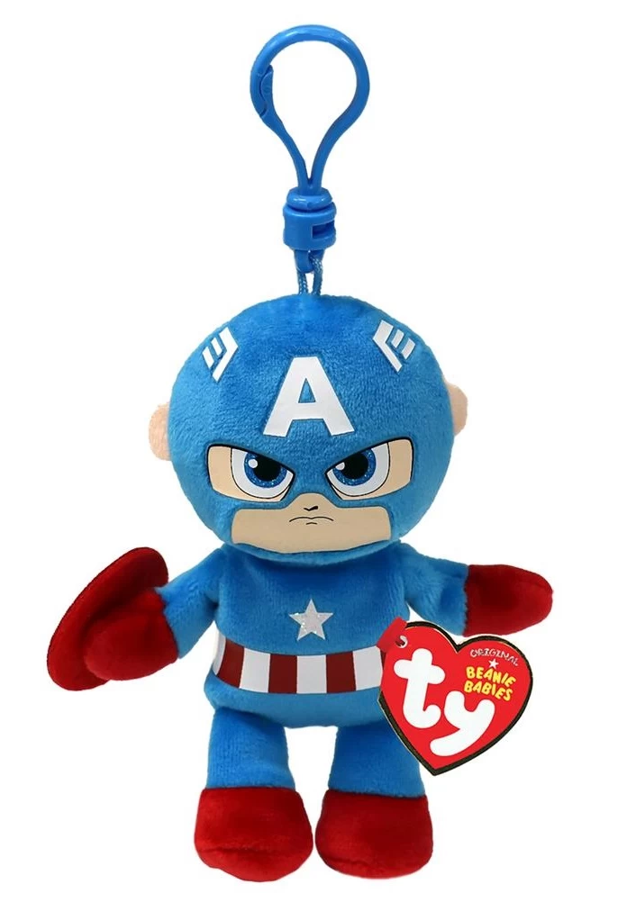 Pliušinis raktų pakabukas CAPTAIN AMERICA - soft clip