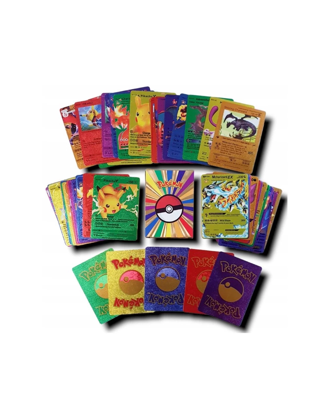 Spalvotos pokemon kortos  55 vnt ,nekolekcinės (analogas)
