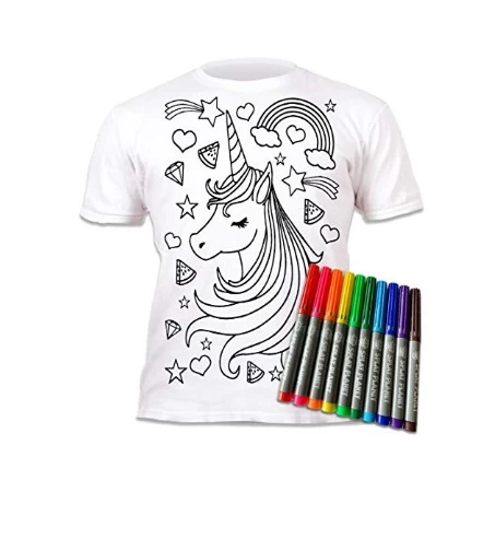 Splat Planet marškinėliai su išplaunamais flomasteriais, Vienaragis Žvaigždė, 9-11m.