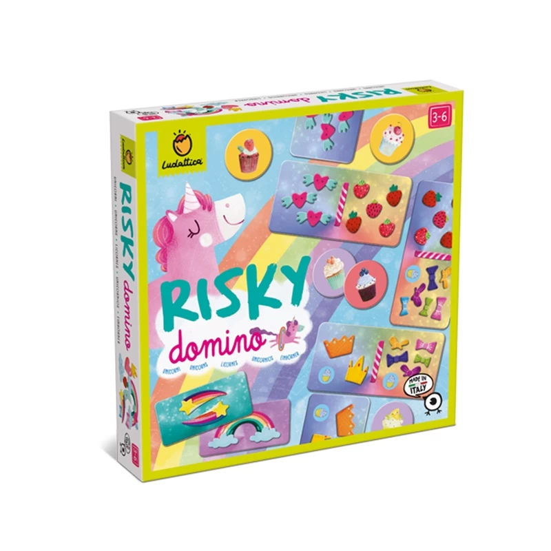 Žaidimas LUDATTICA Risky Domino Vienaragiai