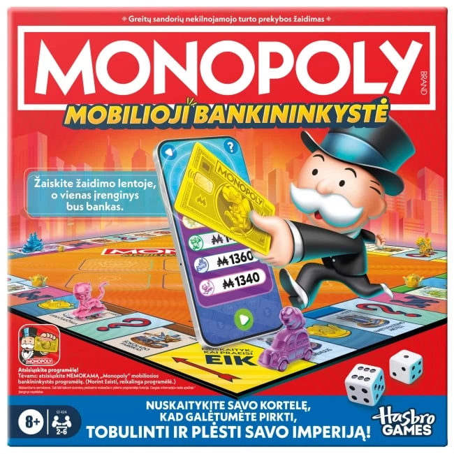 Žaidimas „Monopolis: mobilioji bankininkystė“, lietuvių k.