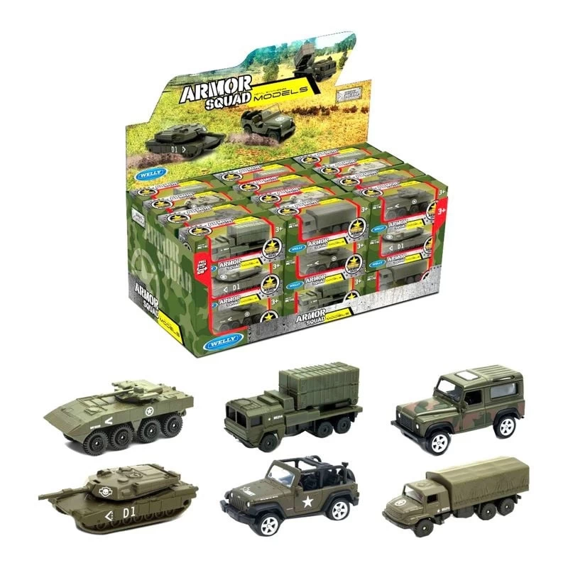 Kariniai automobiliai Action Force 1:60-64  Welly 1/36
