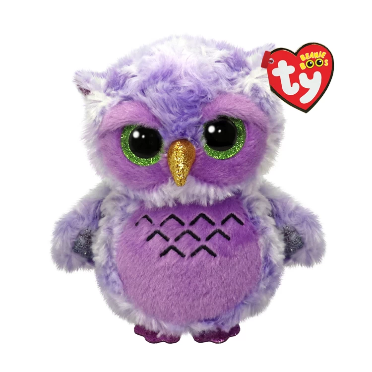 Pliušinis žaislas OWLIVIA - purple owl reg 15,5 cm
