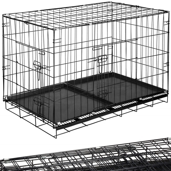 Šuns narvas Springos PA1016, 60 x 100 x 70 cm, plastikas/metalas