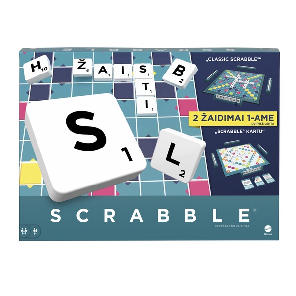 Stalo žaidimas Mattel Games Scrabble 2-1 HXW10, LT