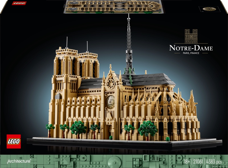 Konstruktorius LEGO® Architecture Paryžiaus Notre-Dame 21061, 4383 vnt.