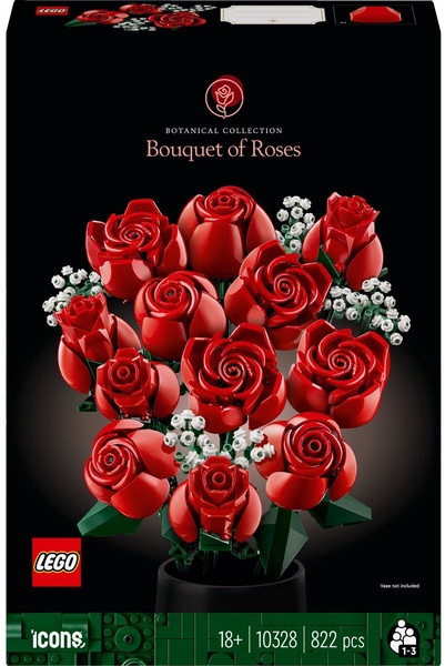 Konstruktorius LEGO® Icons Rožių puokštė 10328, 822 vnt.
