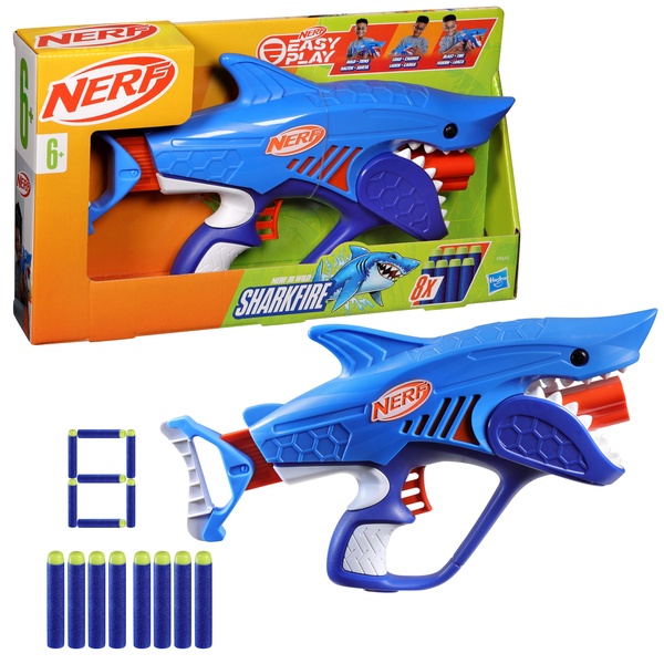 Žaislinis šautuvas su kulkomis Hasbro Nerf Sharkfire Mėlyna sp.