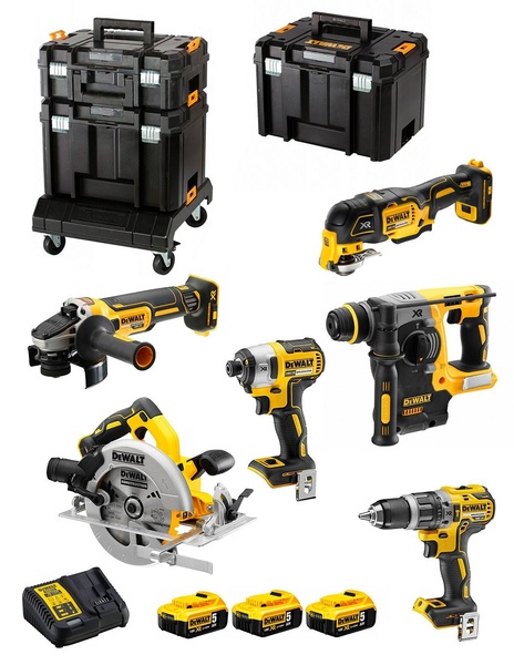 Akumuliatorinių įrankių rinkinys su akumuliatoriumi Dewalt DCK685P3T-QW, 18 V, 5 Ah