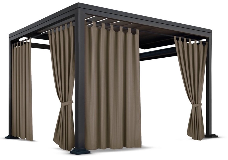 Pavėsinės užuolaidos ZMOS-04, 155 x 240 cm, ruda sp.