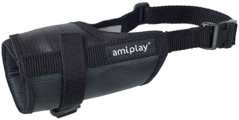 Antsnukis šunims Amiplay, XS, juoda sp.