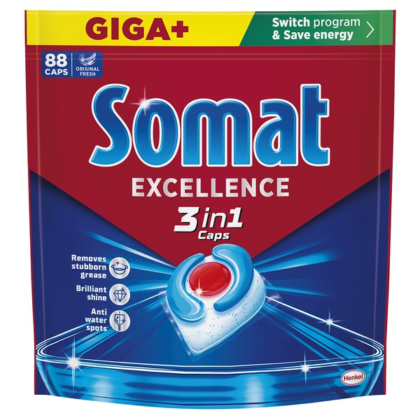 Indaplovių kapsulės Somat EXCELLENCE, 88 vnt.