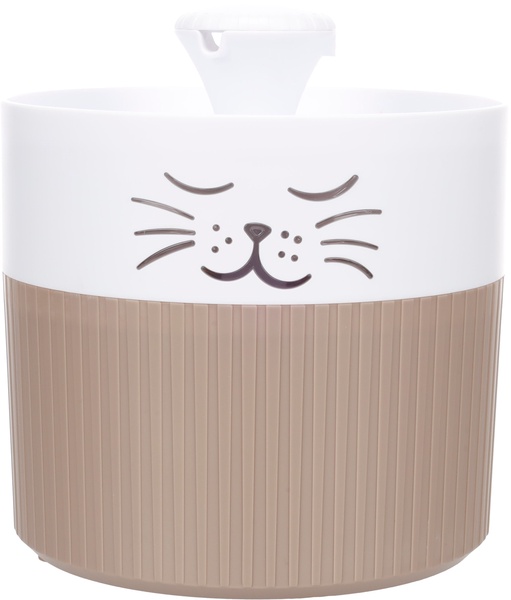 Gertuvė - fontanėlis Flamingo Mali, 2 l, 18 cm x 18 cm x 20 cm, balta sp./rusva sp.