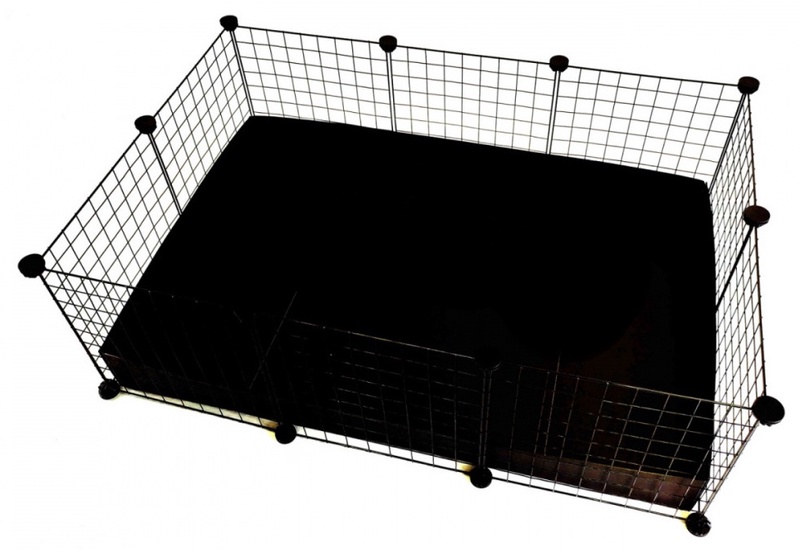 Narvas graužikams C&C, 110 cm x 37 cm x 75 cm, juoda sp.