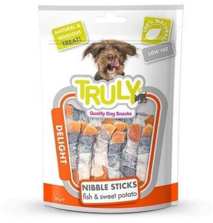 Skanėstas šunims Truly, žuvis/saldžioji bulvė, 0.09 kg