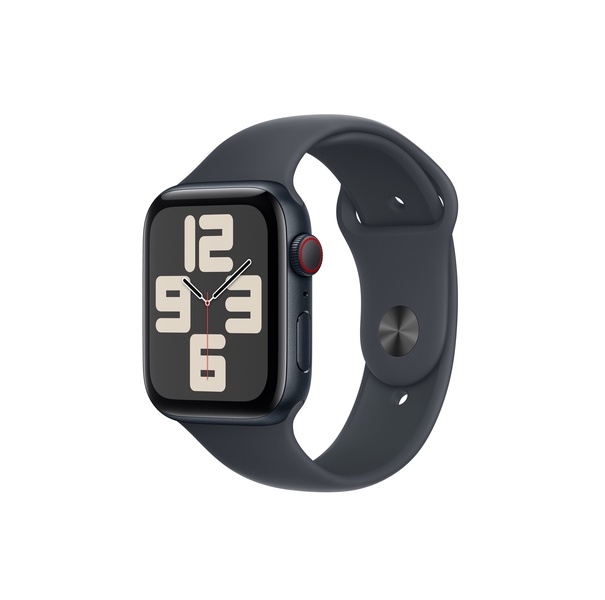 Išmanusis laikrodis Apple Watch SE GPS + Cellular Case with Midnight Sport Band S/M 44mm MXGL3ET/A, midnight aluminium