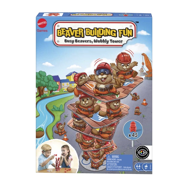 Stalo žaidimas Mattel Games Beaver Building Fun, įvairių spalvų, EN