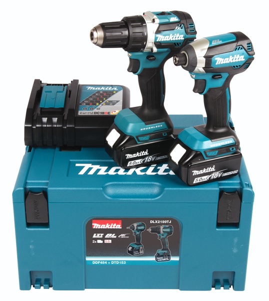 Akumuliatorinių įrankių komplektas Makita DLX2189TJ 18V 2x5.0Ah