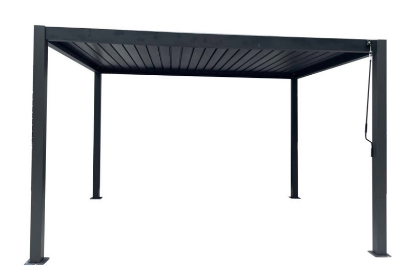 Pavėsinė PA0002, 400 x 300 cm, juoda sp./tamsiai pilka sp.