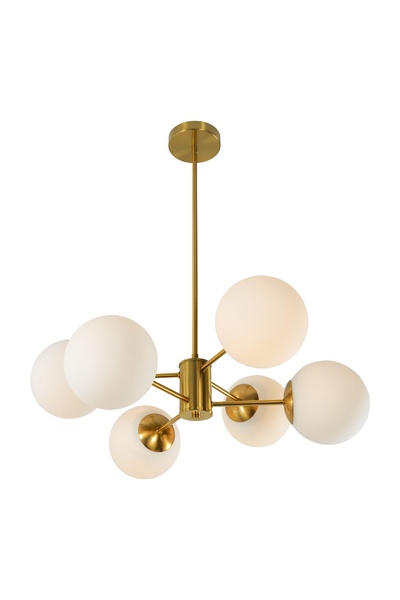 Šviestuvas kabinamas Domoletti RAILE, E27, 6 x 40 W, aukso sp.