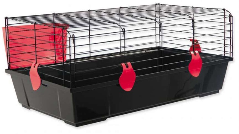 Narvas graužikams Plaček, 100 cm x 55 cm x 39 cm, juoda sp./raudona sp.