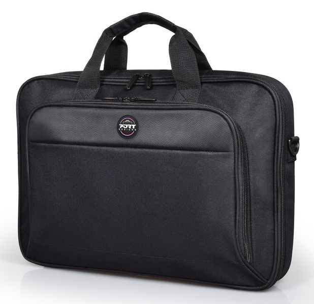 Nešiojamų kompiuterių krepšys Port Designs Hanoi II, juoda sp., 17"