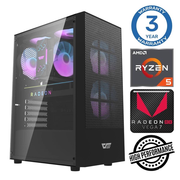 Stacionarus kompiuteris Intop Ryzen 5 5600GT, DDR4 16 GB, SSD 500 GB, AMD Radeon RX Vega 7 Dynamic RM40400NS