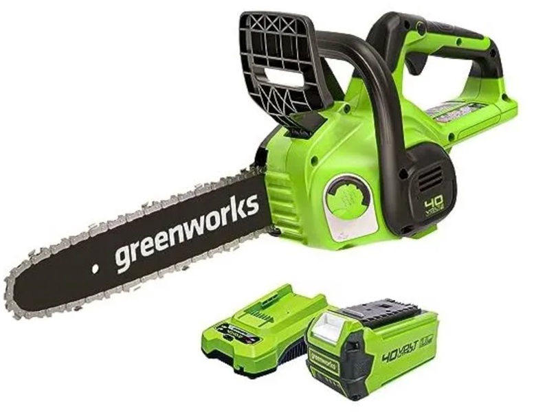 Akumuliatorinis grandininis pjūklas Greenworks g40cs30 Gen II, 30 cm