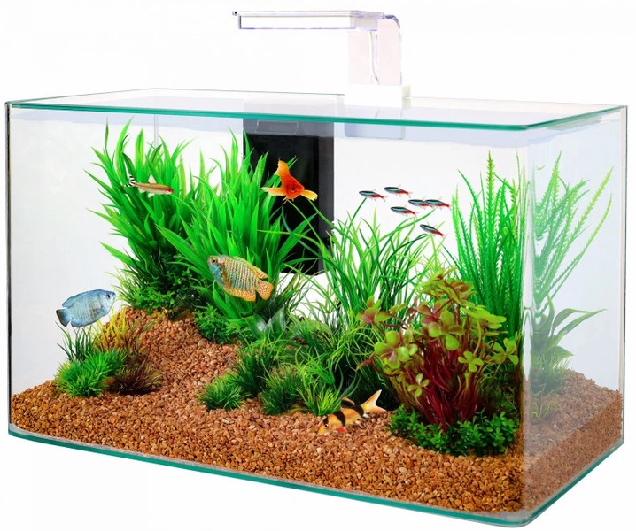 Akvariumas Zolux Clear Aqua Kit 50 309021, skaidri sp./balta sp., su įranga, 32 l